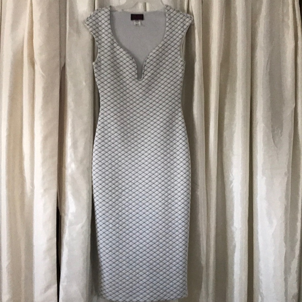 Black and white cocktail dress